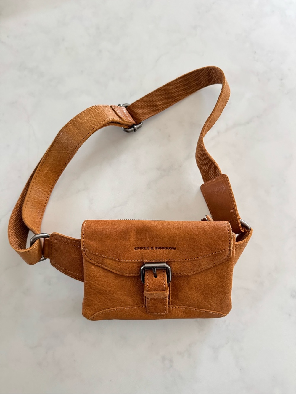 Spikes & Sparrow leather belt bag crossbody